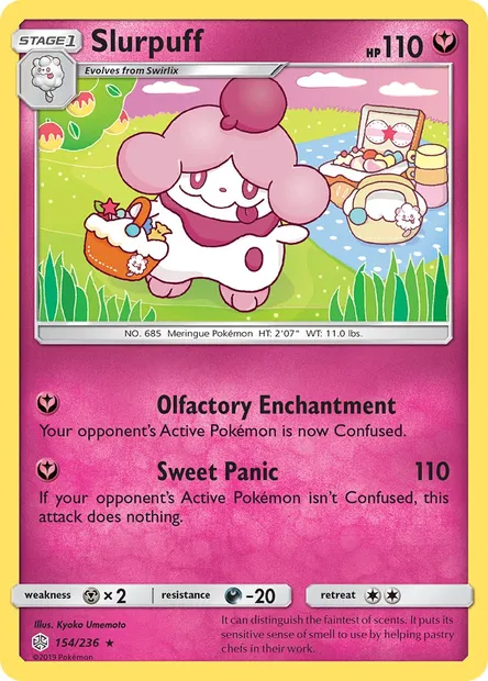 Slurpuff, Pokémon card CEC 154 — Cosmic Eclipse set