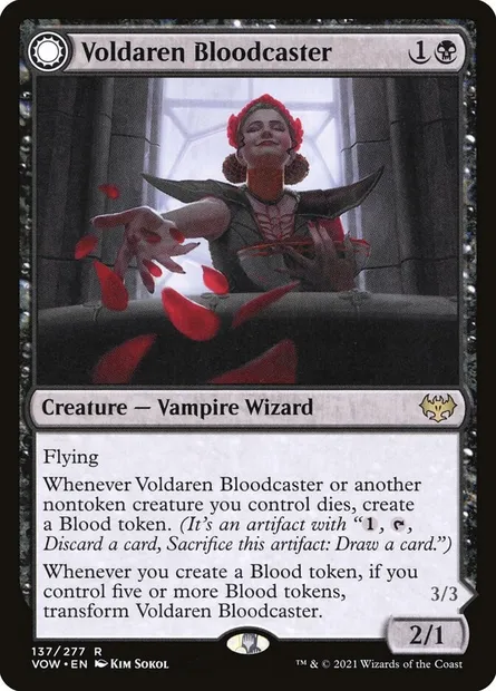 Voldaren Bloodcaster // Bloodbat Summoner, Magic card VOW 137 — Innistrad: Crimson Vow set