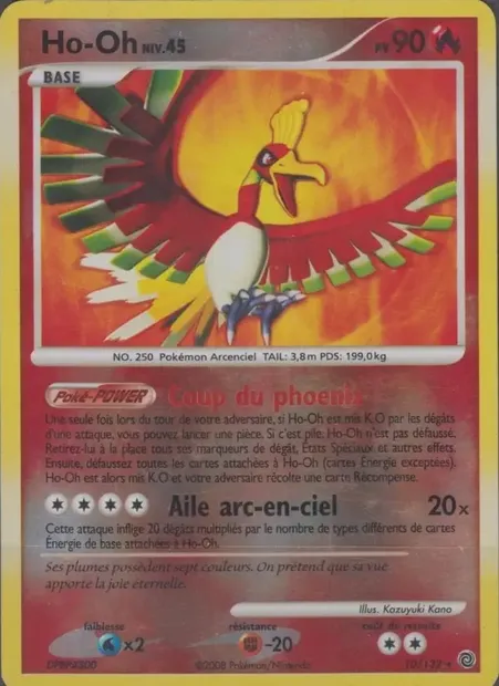 Ho-Oh, carte Pokémon SW 10 — extension Merveilles Secrètes