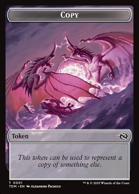 Copy, Magic card TTDM 1 — Tarkir: Dragonstorm Tokens set