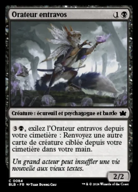 Orateur entravos, carte Magic BLB 84 — extension Bloomburrow
