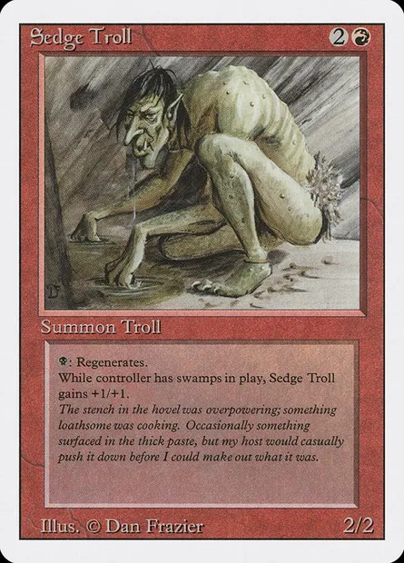 Sedge Troll, Magic card 3ED 174 — Revised Edition set