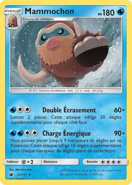 Mammochon, carte Pokémon CIN 21 — extension Invasion Carmin