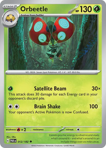 Orbeetle, Pokémon card PAR 012 — Paradox Rift set
