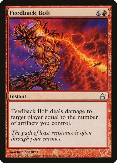 Feedback Bolt, Magic card 5DN 64 — Fifth Dawn set