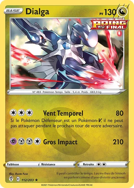 Dialga, carte Pokémon EVS 112 — extension Évolution Céleste