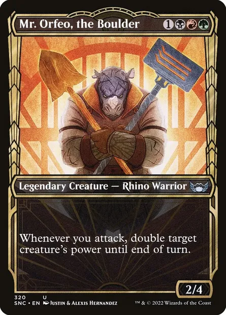 Mr. Orfeo, the Boulder, Magic card SNC 320 — Streets of New Capenna set