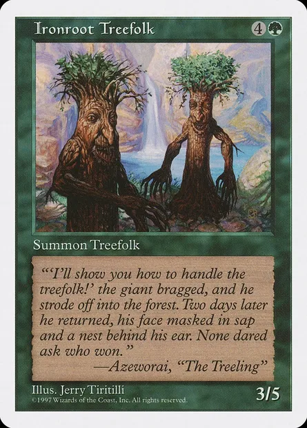 Ironroot Treefolk, Magic card 5ED 305 — Fifth Edition set