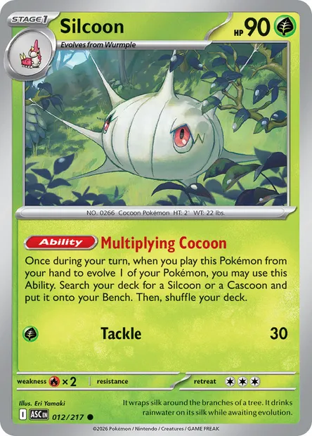 Silcoon, Pokémon card ASC 012 — Ascended Heroes set
