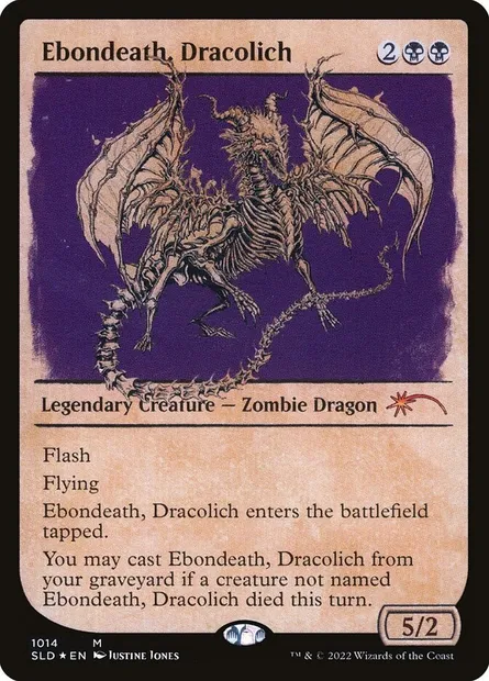 Ebondeath, Dracolich, Magic card SLD 1014 — Secret Lair Drop set