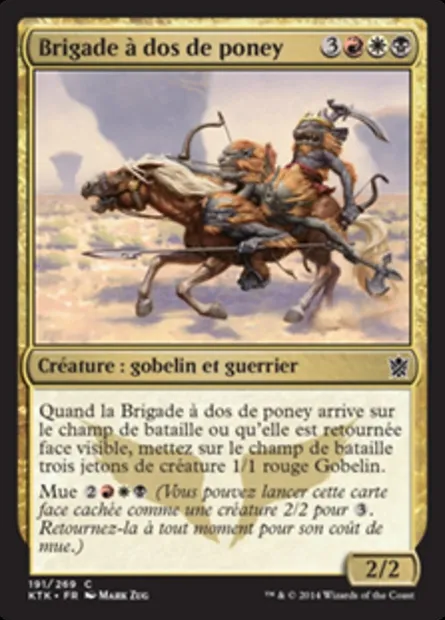 Brigade à dos de poney, carte Magic KTK 191 — extension Les Khans de Tarkir