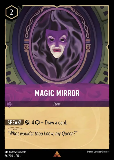 Magic Mirror, Disney Lorcana card CH1-066 — The First Chapter set