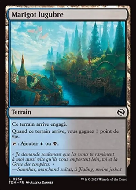 Marigot lugubre, carte Magic TDM 254 — extension Tarkir: Dragonstorm