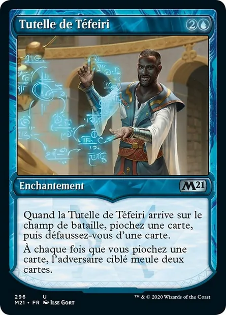 Tutelle de Téfeiri, carte Magic M21 296 — extension Core Set 2021