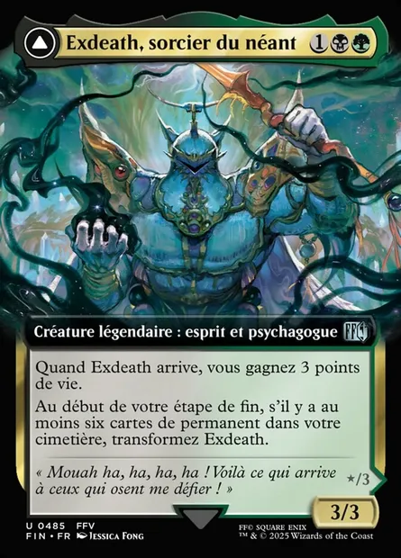 Exdeath, sorcier du néant // Néo-Exdeath, instigateur du néant, carte Magic FIN 485 — extension Final Fantasy