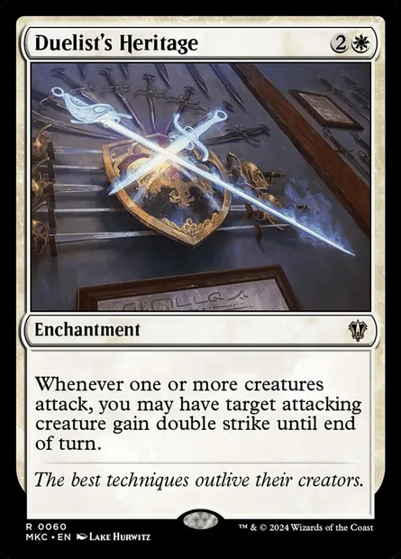 Duelist's Heritage, Magic card MKC 60 — Murders at Karlov Manor Commander set