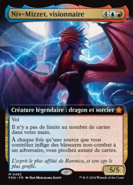 Niv-Mizzet, visionnaire, carte Magic FDN 482 — extension Foundations