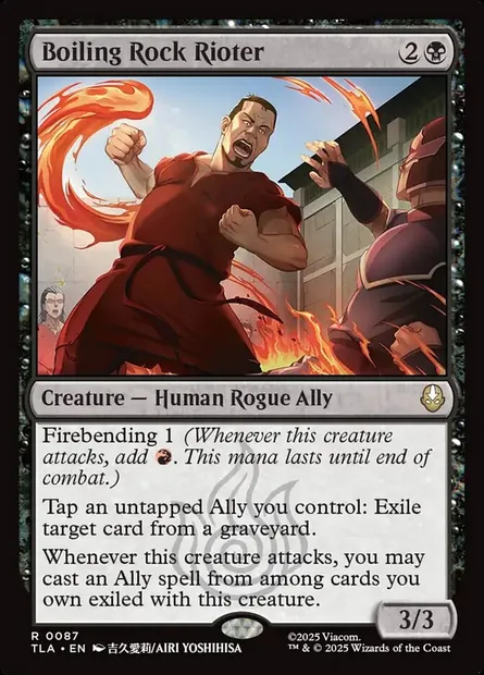 Boiling Rock Rioter, Magic card TLA 87 — Avatar: The Last Airbender set