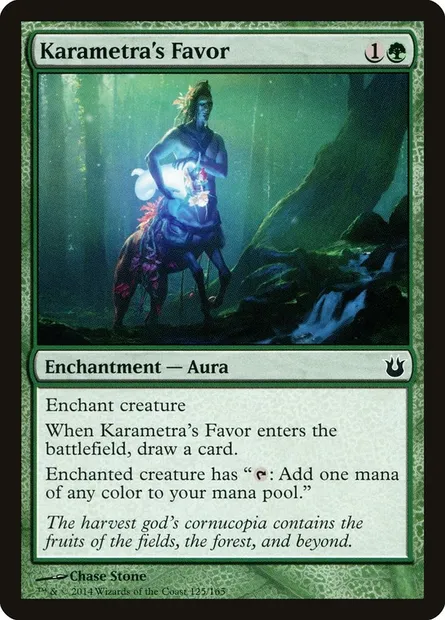 Karametra's Favor, Magic card BNG 125 — Born of the Gods set