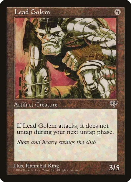 Lead Golem, Magic card MIR 306 — Mirage set