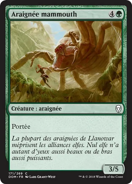 Araignée mammouth, carte Magic DOM 171 — extension Dominaria