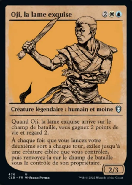 Oji, la lame exquise, carte Magic CLB 436 — extension Commander Légendes : la bataille de la Porte de Baldur