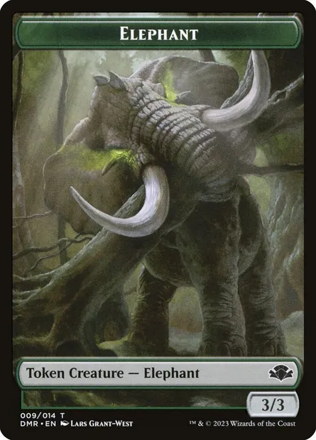 Elephant, carte Magic TDMR 9 — extension Dominaria Remastered Tokens