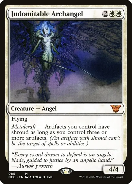 Indomitable Archangel, Magic card NEC 85 — Neon Dynasty Commander set