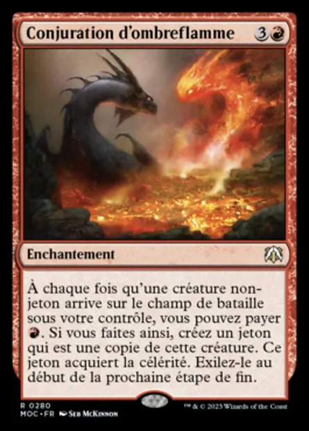 Conjuration d'ombreflamme, carte Magic MOC 280 — extension March of the Machine Commander