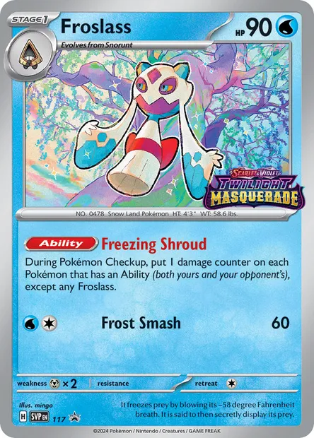 Froslass, Pokémon card PR-SV 117 — SVP Black Star Promos set