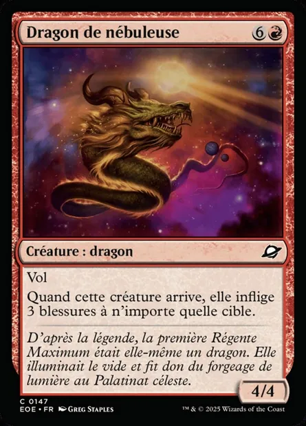Dragon de nébuleuse, carte Magic EOE 147 — extension Edge of Eternities