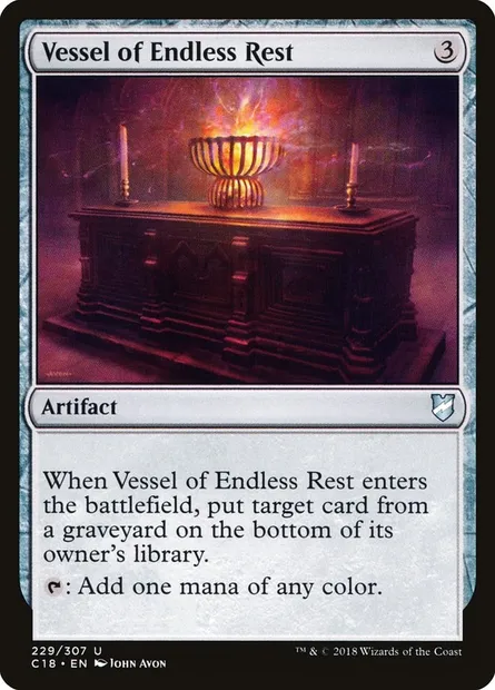 Vessel of Endless Rest, Magic card C18 229 — Commander 2018 set