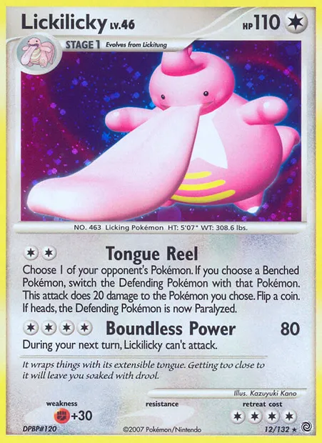 Lickilicky, Pokémon card SW 12 — Secret Wonders set
