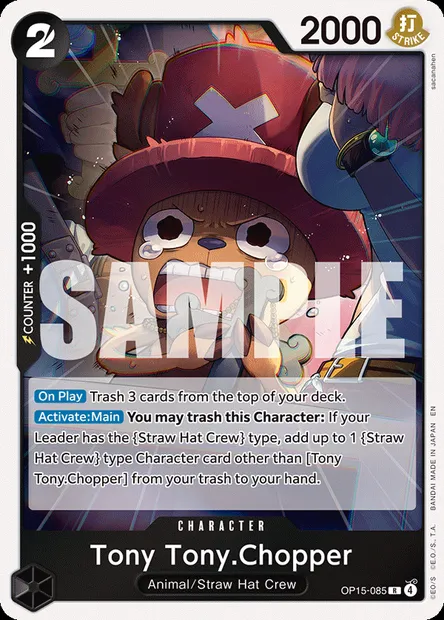 Tony Tony.Chopper, One Piece card OP15-085 — ADVENTURE ON KAMI’S ISLAND set