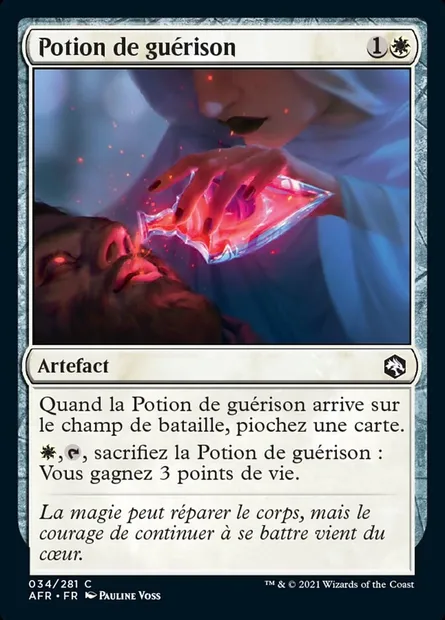 Potion de guérison, carte Magic AFR 34 — extension Forgotten Realms: Aventures dans les Royaumes Oubliés