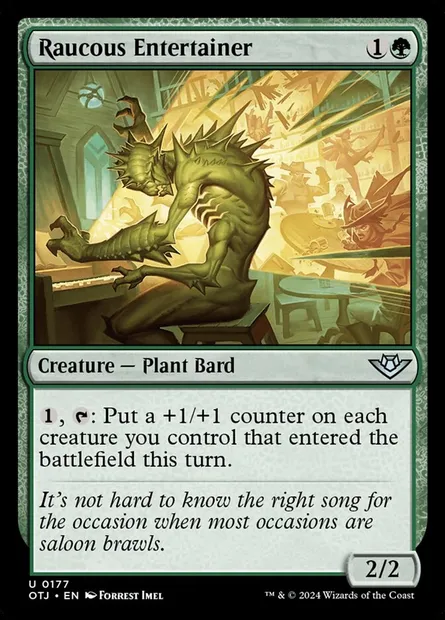 Raucous Entertainer, Magic card OTJ 177 — Outlaws of Thunder Junction set
