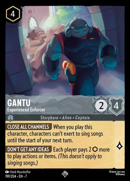 Gantu - Experienced Enforcer, Disney Lorcana card CH7-199 — Archazia's Island set