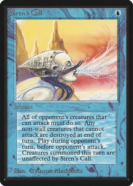 Chant des sirènes, carte Magic LEB 78 — extension Limited Edition Beta