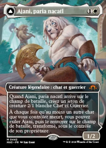 Ajani, paria nacatl // Ajani, vengeur nacatl, carte Magic MH3 442 — extension Modern Horizons 3