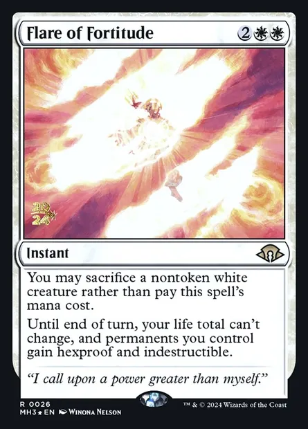 Flare of Fortitude, Magic card PMH3 26s — Modern Horizons 3 Promos set