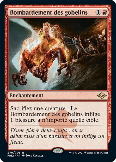 Bombardement des gobelins, carte Magic MH2 279 — extension Horizons du Modern 2