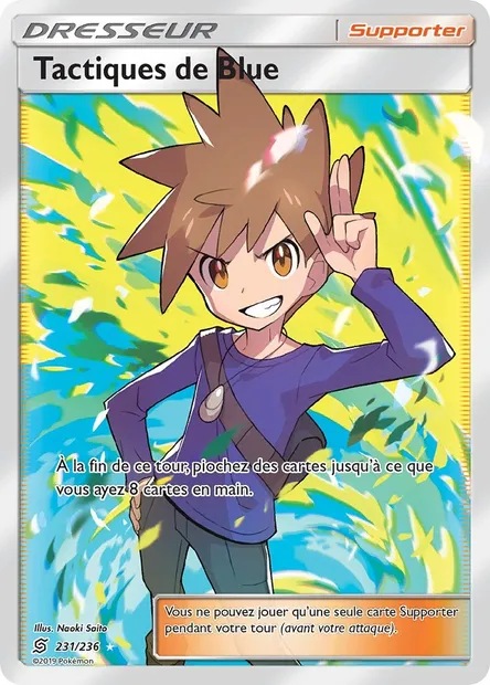 Tactiques de Blue, carte Pokémon UNM 231 — extension Harmonie des Esprits
