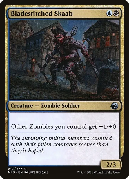 Bladestitched Skaab, Magic card MID 212 — Innistrad: Midnight Hunt set