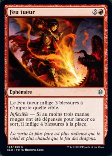 Feu tueur, carte Magic ELD 143 — extension Throne of Eldraine