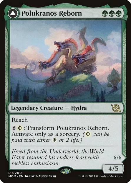 Polukranos Reborn // Polukranos, Engine of Ruin, Magic card MOM 200 — March of the Machine set