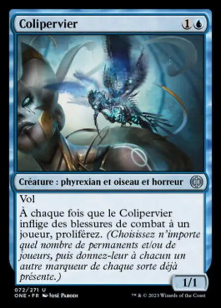Colipervier, carte Magic ONE 72 — extension Tous Phyrexians