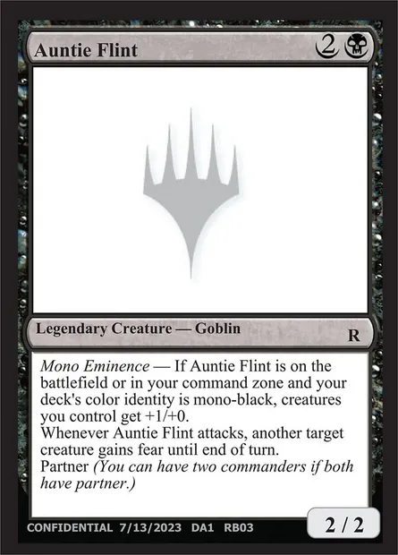 Auntie Flint, carte Magic UNK RB03a — extension Unknown Event