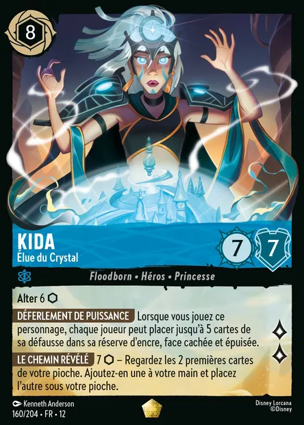 Kida - Élue du Crystal, carte Disney Lorcana CH12-160 — extension Contrées Inconnues