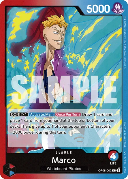 Marco, carte One Piece OP08-002 — extension TWO LEGENDS