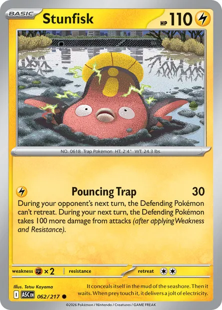Stunfisk, Pokémon card ASC 062 — Ascended Heroes set